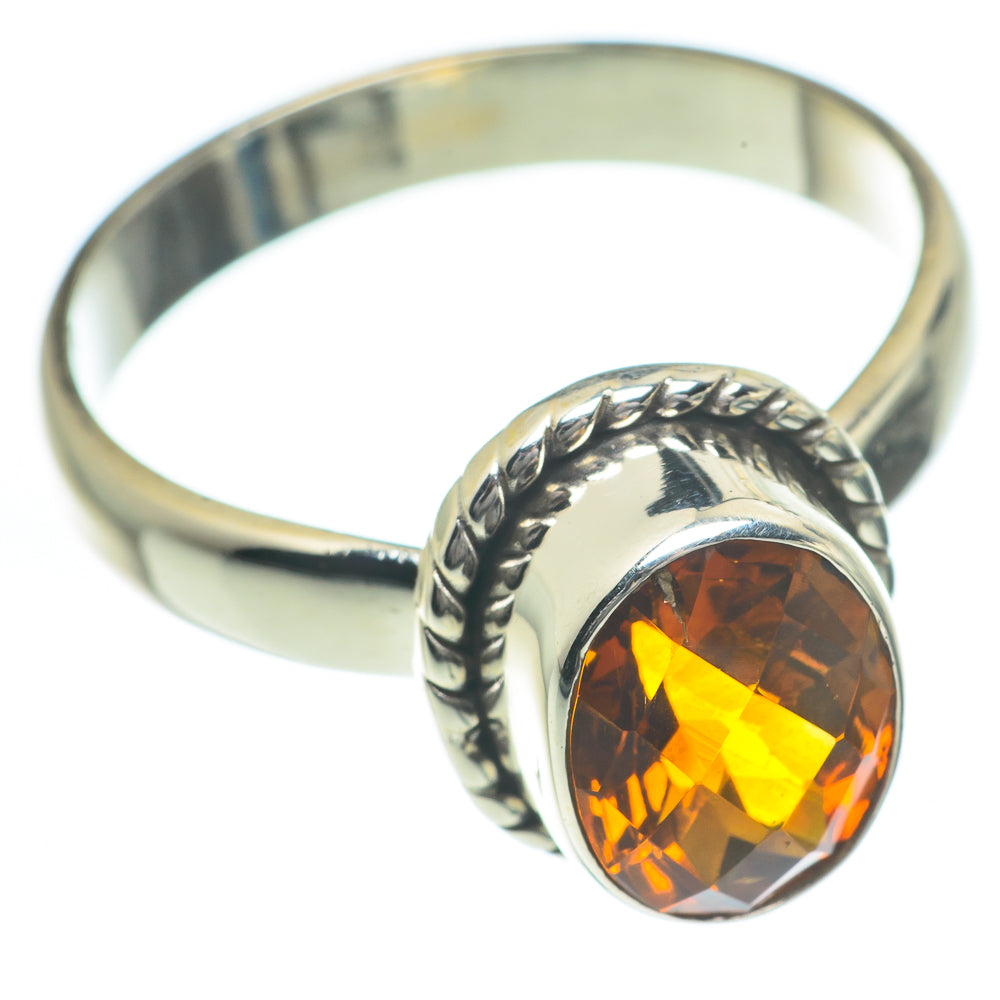 Mandarin Citrine Rings handcrafted by Ana Silver Co - RING62159