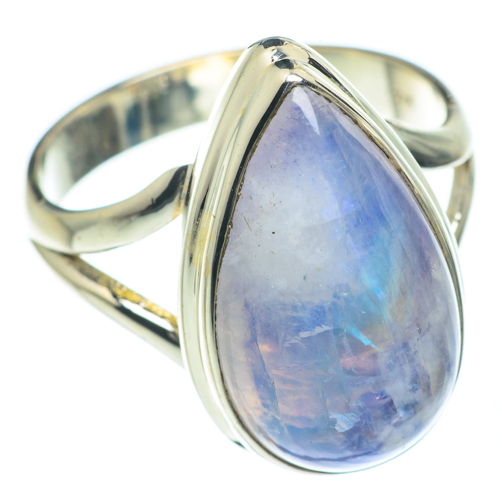 Rainbow Moonstone Rings handcrafted by Ana Silver Co - RING62186