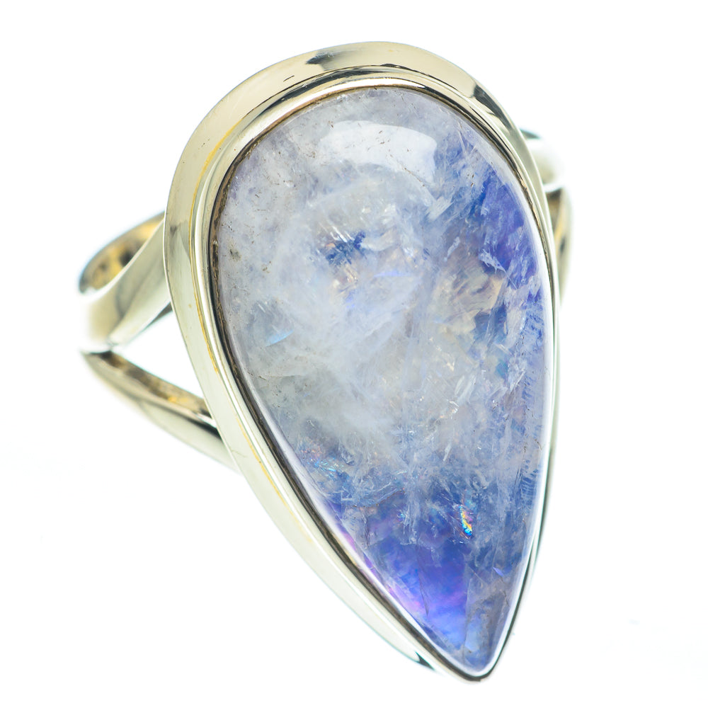 Rainbow Moonstone Rings handcrafted by Ana Silver Co - RING62210