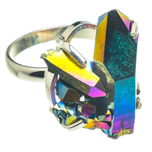 Titanium Sunshine Druzy Rings handcrafted by Ana Silver Co - RING62257