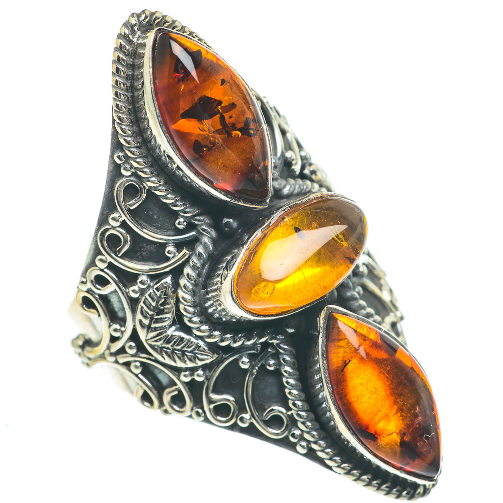 Baltic Amber Rings handcrafted by Ana Silver Co - RING62274