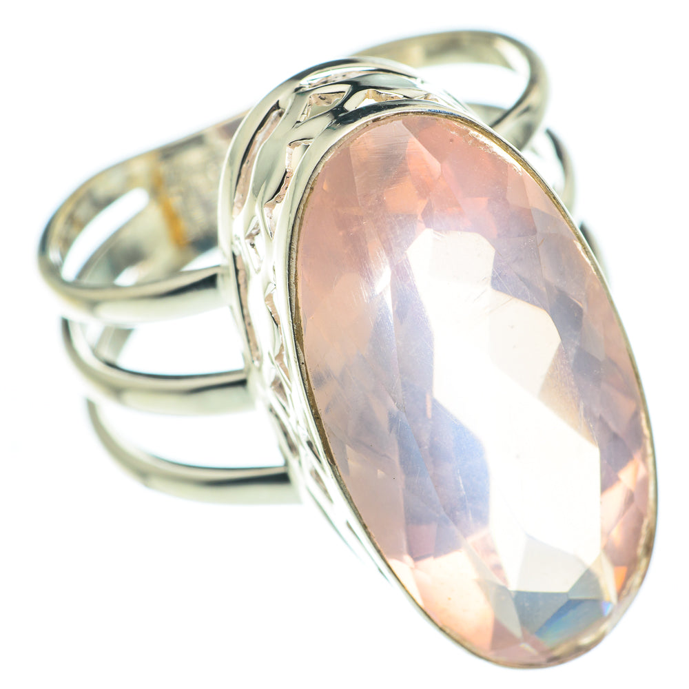 Rose Quartz Rings handcrafted by Ana Silver Co - RING62276