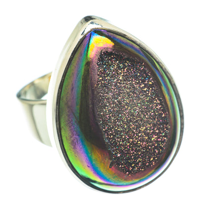 Titanium Druzy Rings handcrafted by Ana Silver Co - RING62279