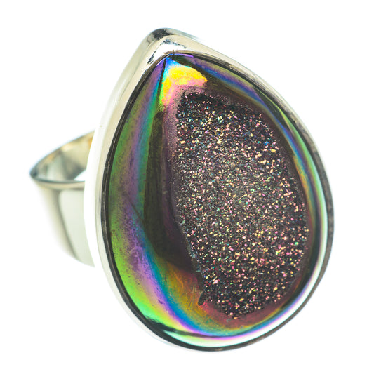 Titanium Druzy Rings handcrafted by Ana Silver Co - RING62279