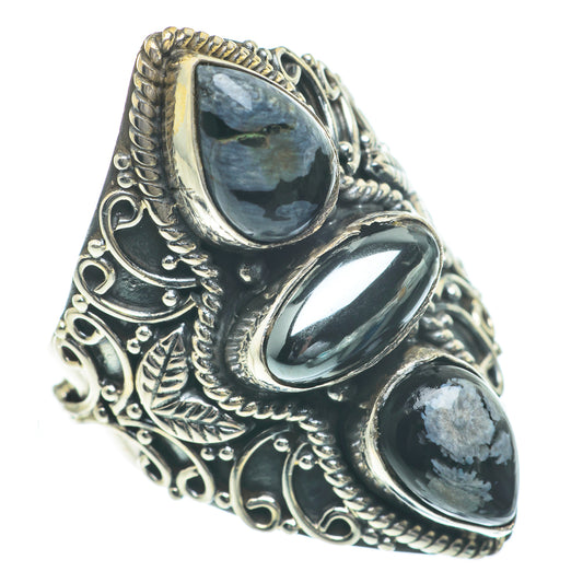 Hematite Rings handcrafted by Ana Silver Co - RING62285