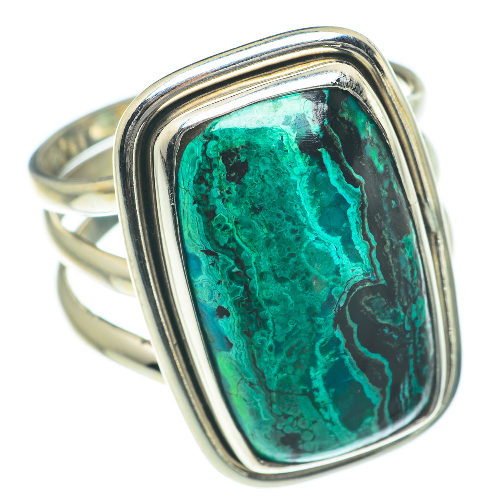 Malachite In Chrysocolla Rings handcrafted by Ana Silver Co - RING62290