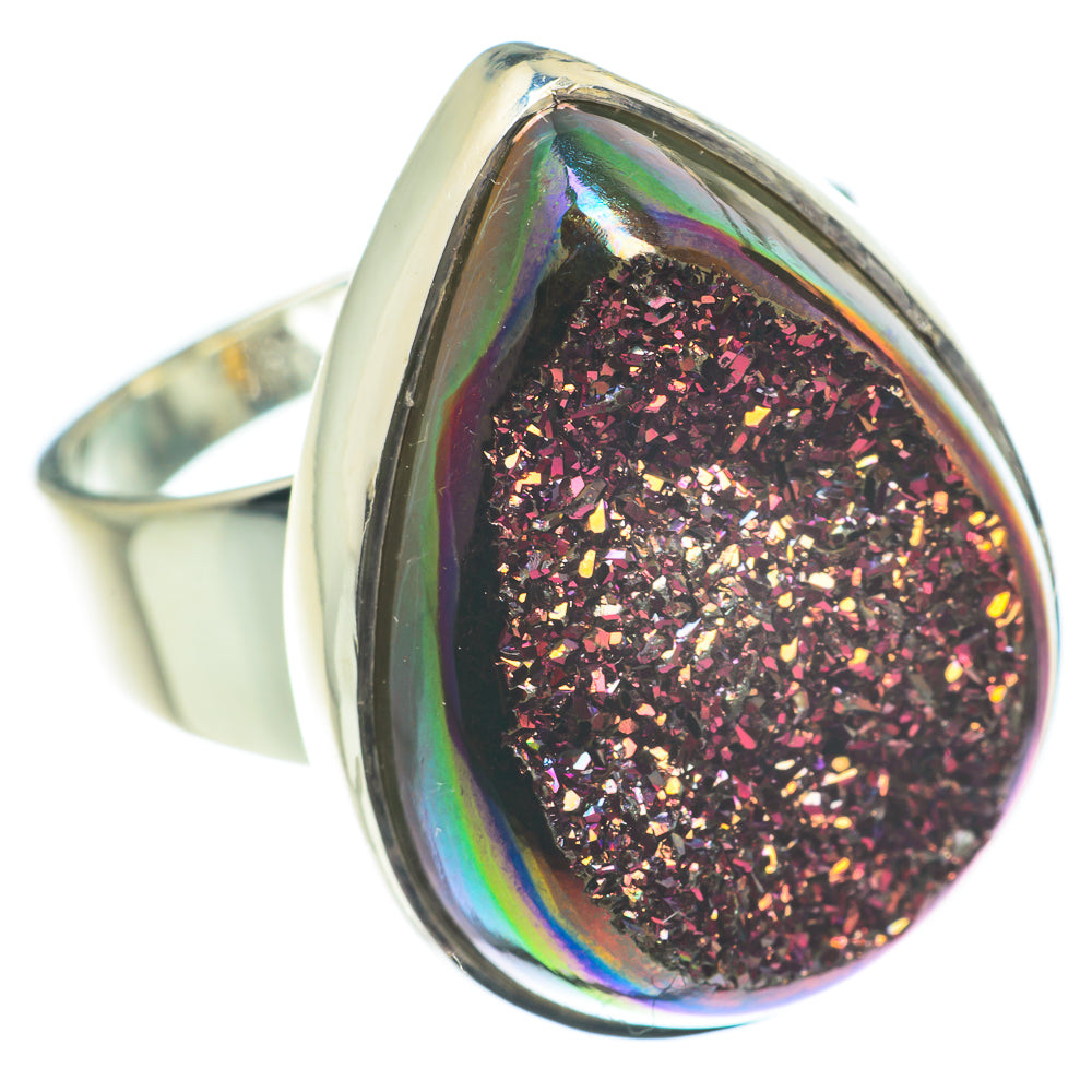 Titanium Druzy Rings handcrafted by Ana Silver Co - RING62300