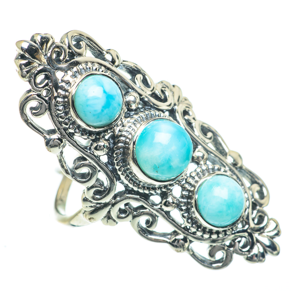 Larimar Rings handcrafted by Ana Silver Co - RING62313
