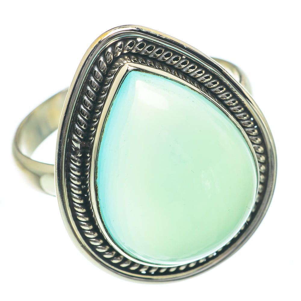 Aqua Chalcedony Rings handcrafted by Ana Silver Co - RING62315