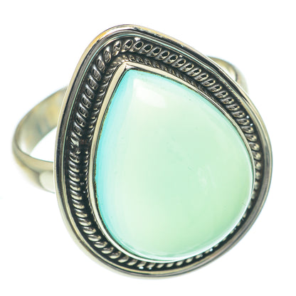 Aqua Chalcedony Rings handcrafted by Ana Silver Co - RING62315