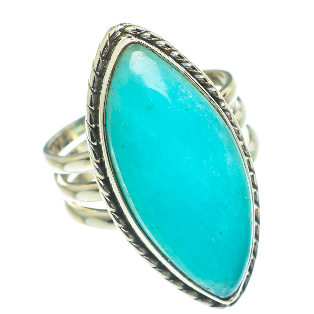 Peruvian Amazonite Rings handcrafted by Ana Silver Co - RING62317