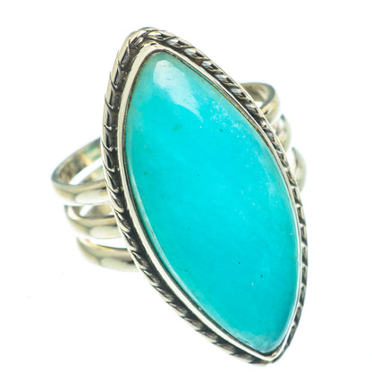 Peruvian Amazonite Rings handcrafted by Ana Silver Co - RING62317