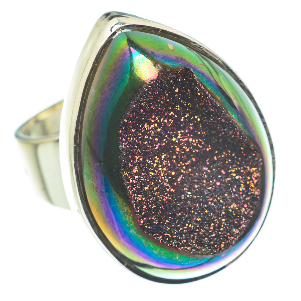 Titanium Druzy Rings handcrafted by Ana Silver Co - RING62325