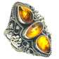 Baltic Amber Rings handcrafted by Ana Silver Co - RING62345
