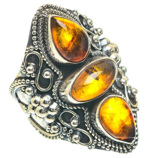 Baltic Amber Rings handcrafted by Ana Silver Co - RING62345