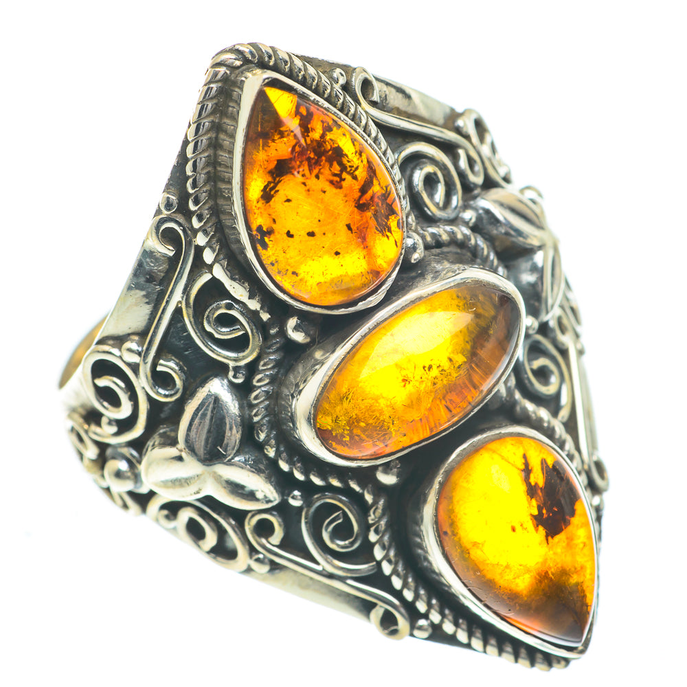 Baltic Amber Rings handcrafted by Ana Silver Co - RING62346