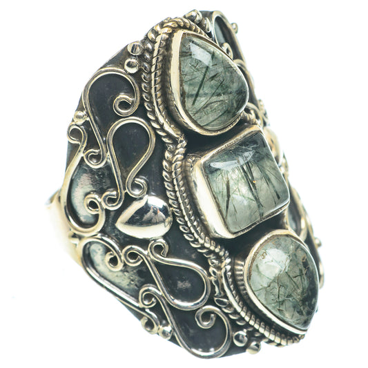 Tourmalinated Quartz Rings handcrafted by Ana Silver Co - RING62347