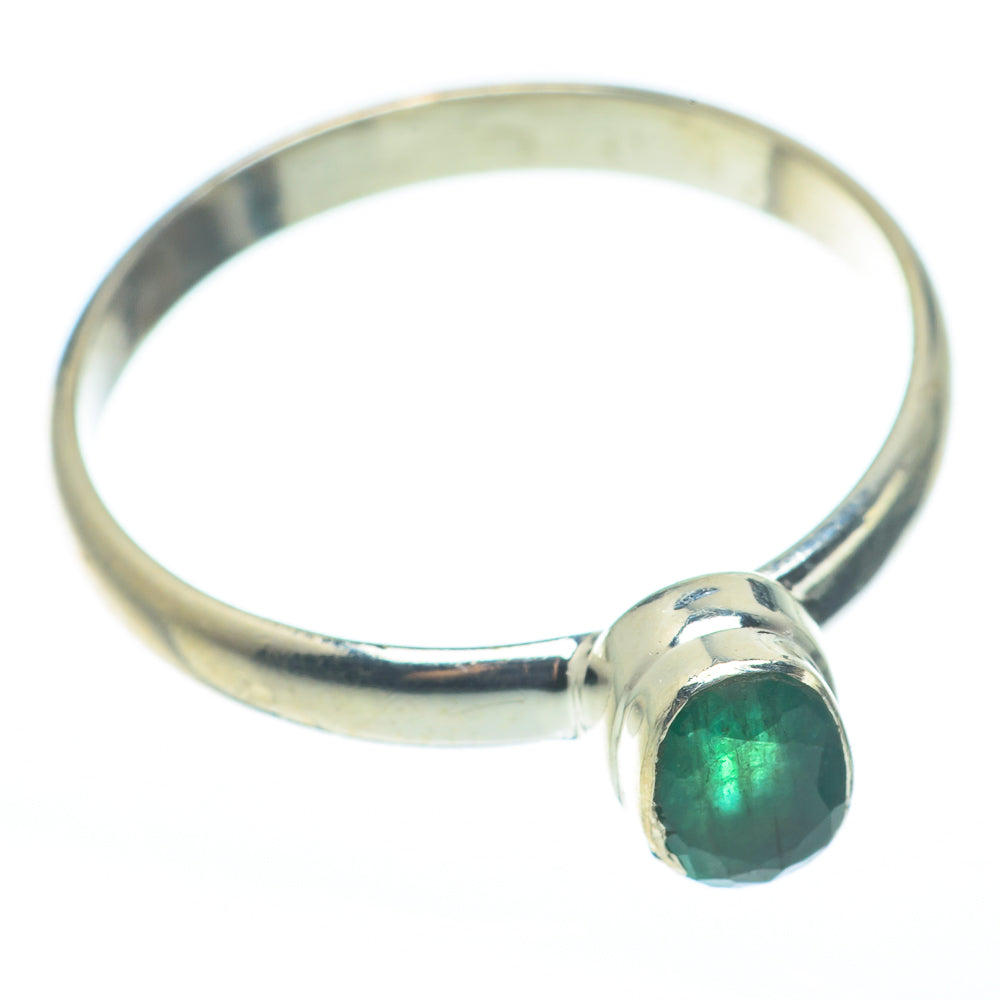 Zambian Emerald Rings handcrafted by Ana Silver Co - RING62355