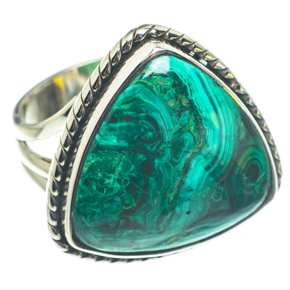 Malachite In Chrysocolla Rings handcrafted by Ana Silver Co - RING62424