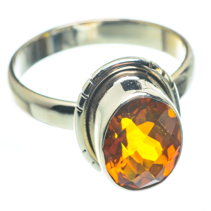 Mandarin Citrine Rings handcrafted by Ana Silver Co - RING62430