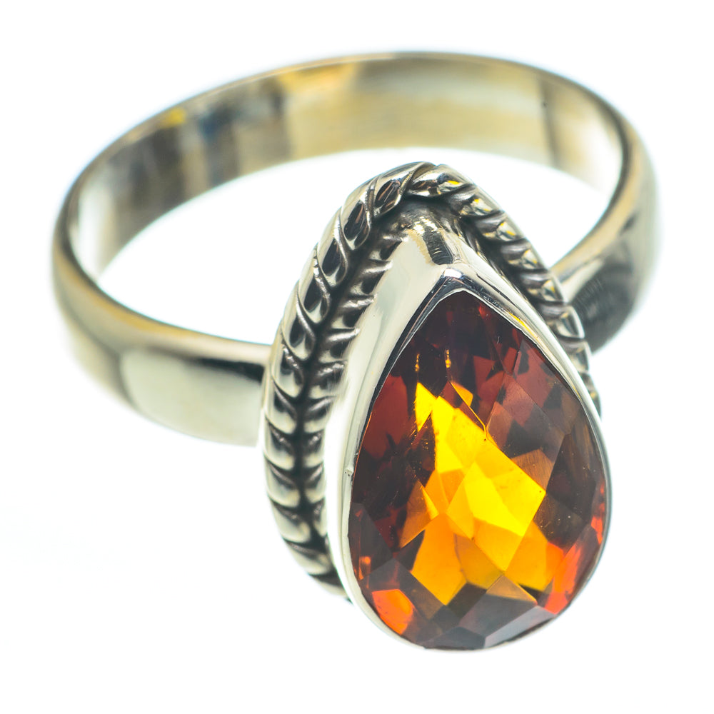 Mandarin Citrine Rings handcrafted by Ana Silver Co - RING62432