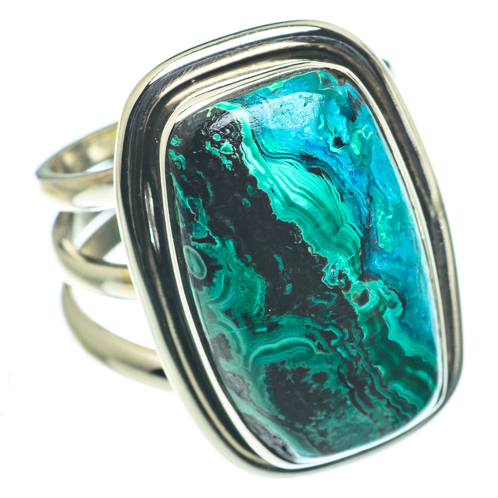 Malachite In Chrysocolla Rings handcrafted by Ana Silver Co - RING62544