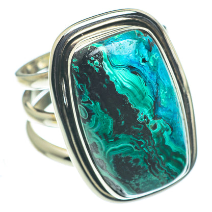 Malachite In Chrysocolla Rings handcrafted by Ana Silver Co - RING62544