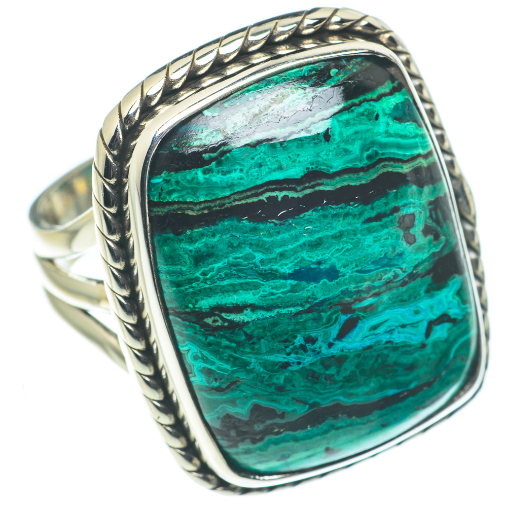 Malachite In Chrysocolla Rings handcrafted by Ana Silver Co - RING62570