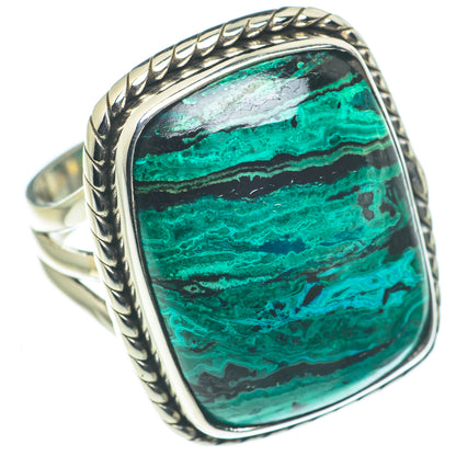 Malachite In Chrysocolla Rings handcrafted by Ana Silver Co - RING62570