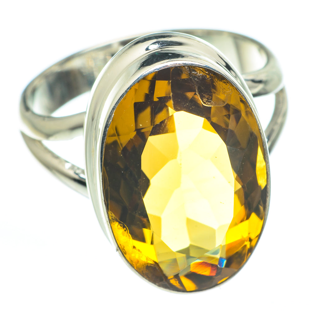 Lemon Quartz Rings handcrafted by Ana Silver Co - RING62576