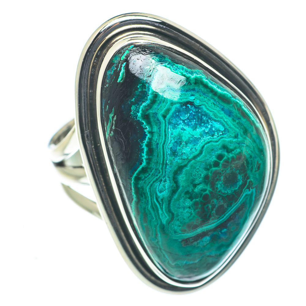 Malachite In Chrysocolla Rings handcrafted by Ana Silver Co - RING62622