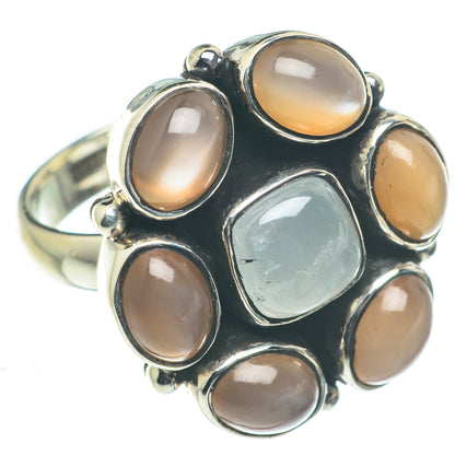 Moonstone, Peach Moonstone Rings handcrafted by Ana Silver Co - RING62627