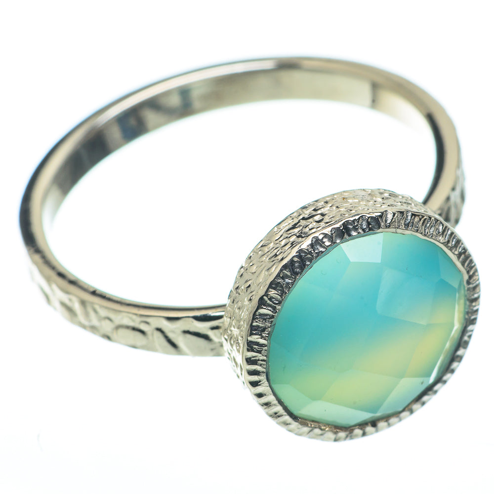 Aqua Chalcedony Rings handcrafted by Ana Silver Co - RING62648