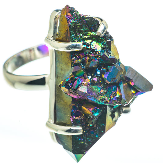 Titanium Sunshine Druzy Rings handcrafted by Ana Silver Co - RING62673