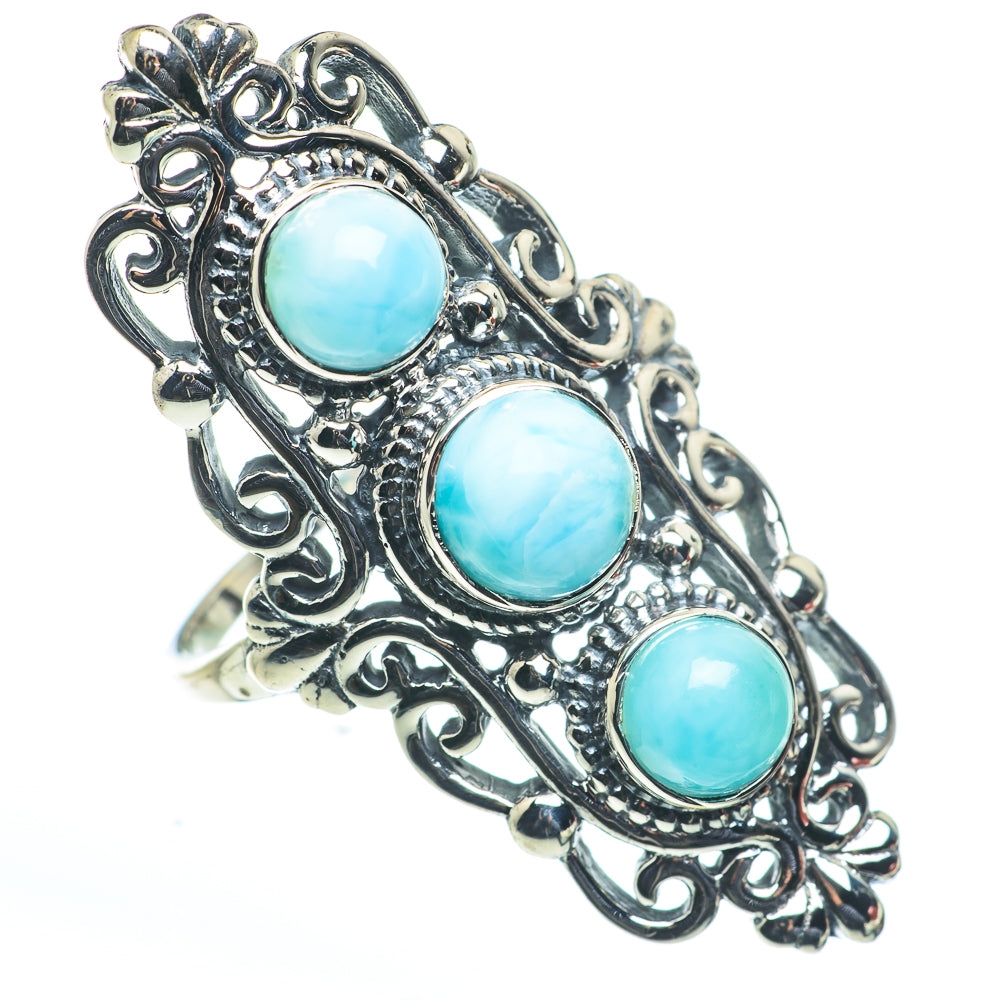 Larimar Rings handcrafted by Ana Silver Co - RING62681