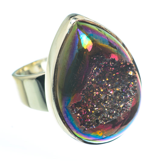 Titanium Druzy Rings handcrafted by Ana Silver Co - RING62691
