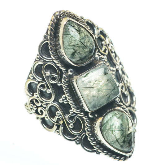 Tourmalinated Quartz Rings handcrafted by Ana Silver Co - RING62712