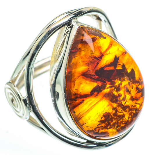 Baltic Amber Rings handcrafted by Ana Silver Co - RING62725
