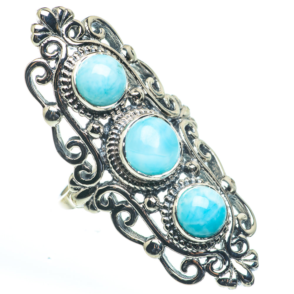 Larimar Rings handcrafted by Ana Silver Co - RING62736