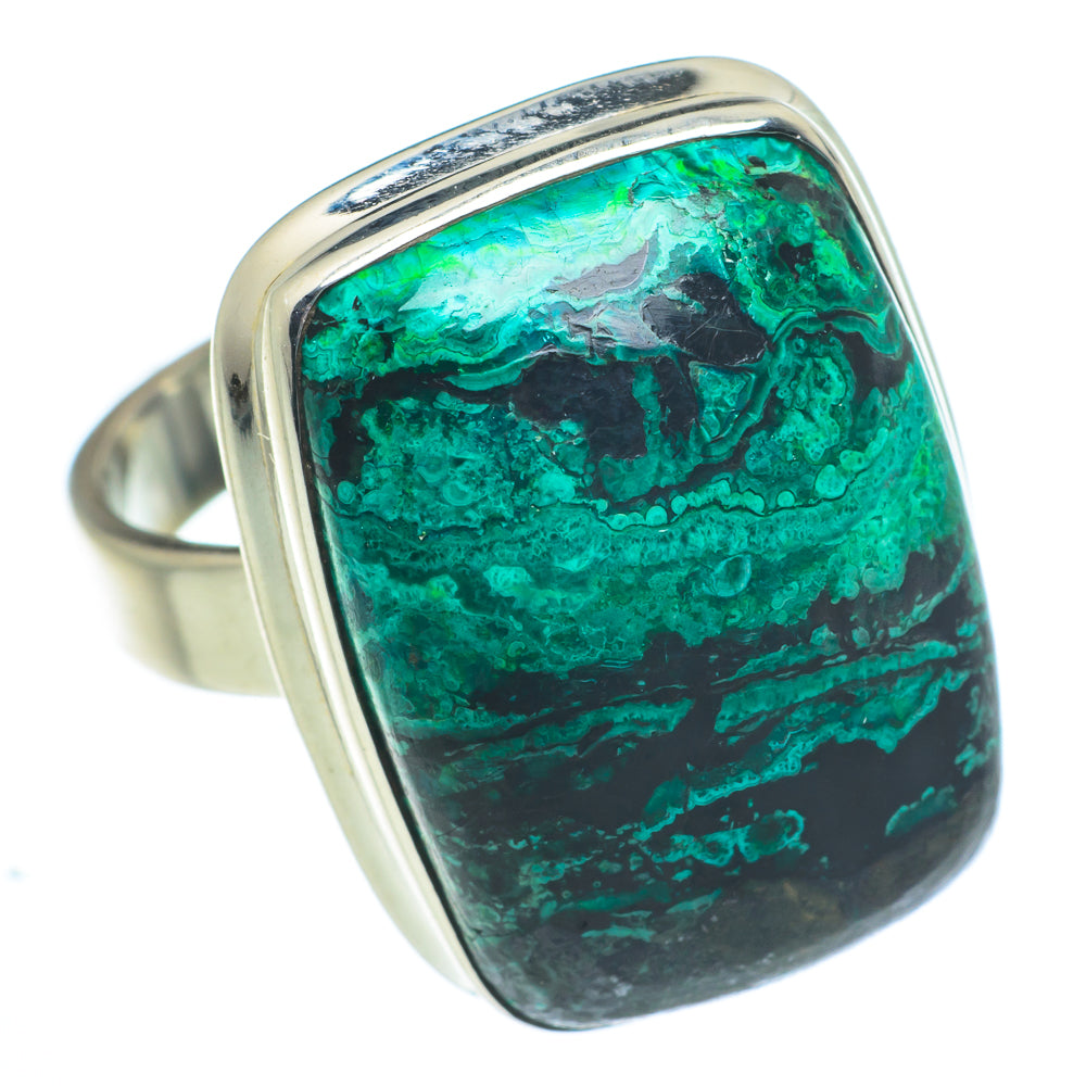 Malachite In Chrysocolla Rings handcrafted by Ana Silver Co - RING62759