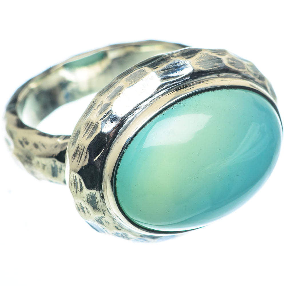 Aqua Chalcedony Rings handcrafted by Ana Silver Co - RING62824