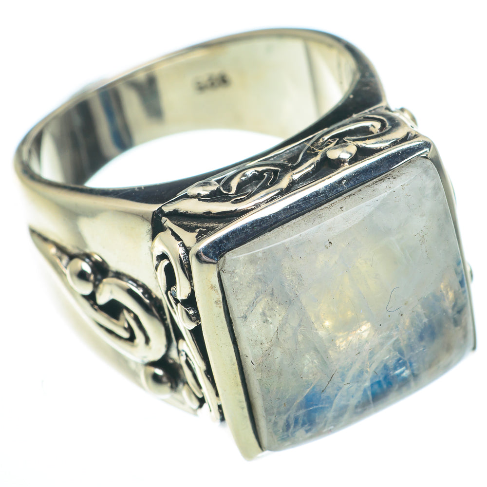 Rainbow Moonstone Rings handcrafted by Ana Silver Co - RING62864