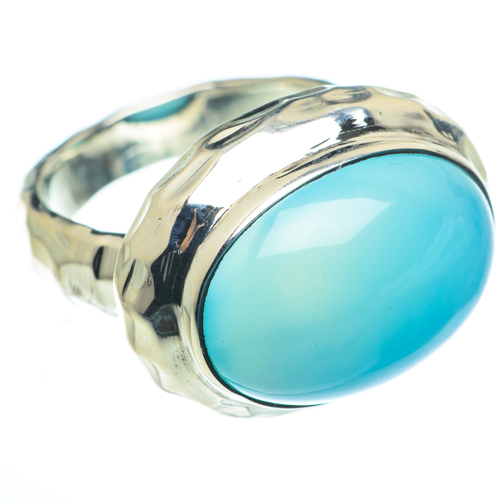 Aqua Chalcedony Rings handcrafted by Ana Silver Co - RING62870