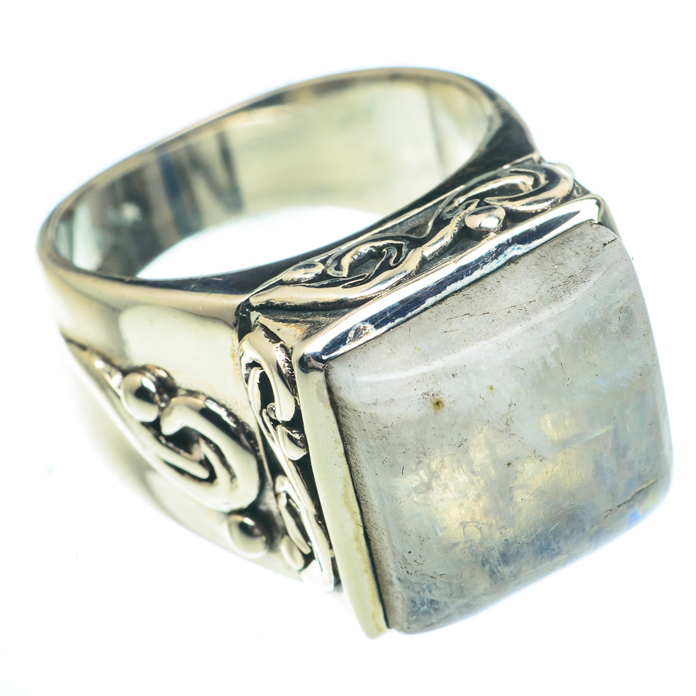 Rainbow Moonstone Rings handcrafted by Ana Silver Co - RING62905