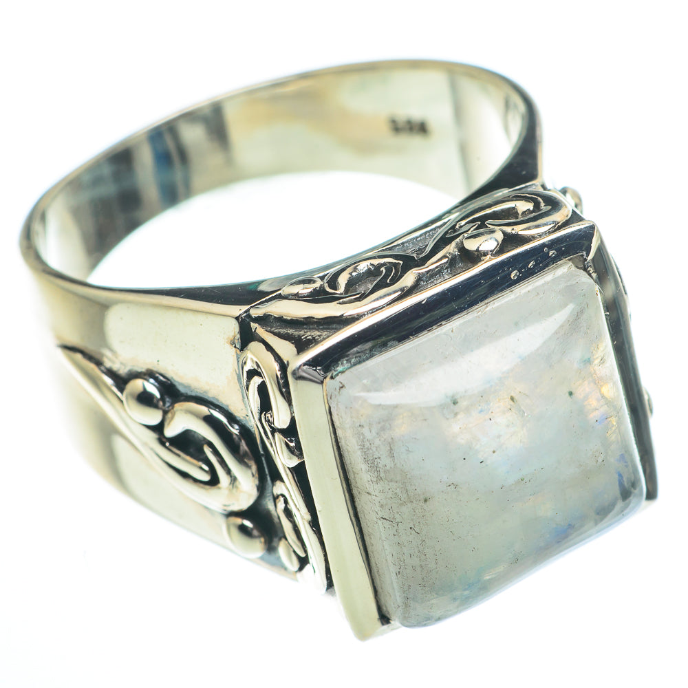 Rainbow Moonstone Rings handcrafted by Ana Silver Co - RING62925