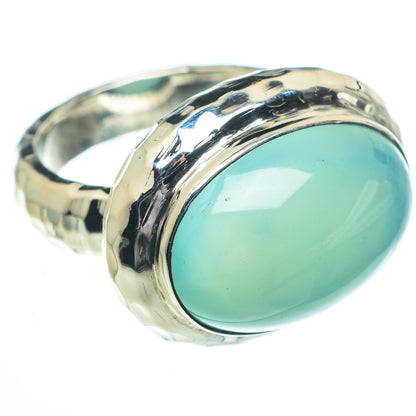 Aqua Chalcedony Rings handcrafted by Ana Silver Co - RING62928
