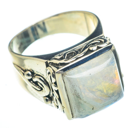 Rainbow Moonstone Rings handcrafted by Ana Silver Co - RING62945