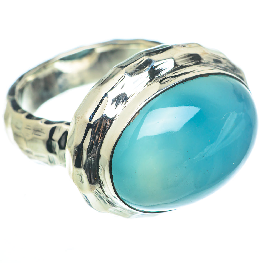 Aqua Chalcedony Rings handcrafted by Ana Silver Co - RING62948