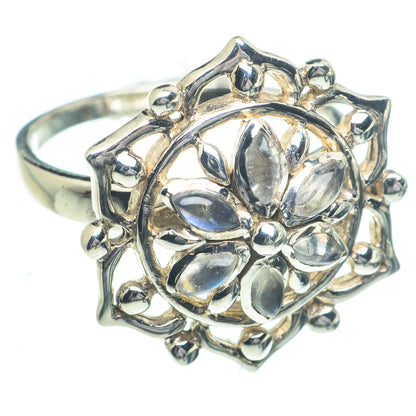 Rainbow Moonstone Rings handcrafted by Ana Silver Co - RING62962