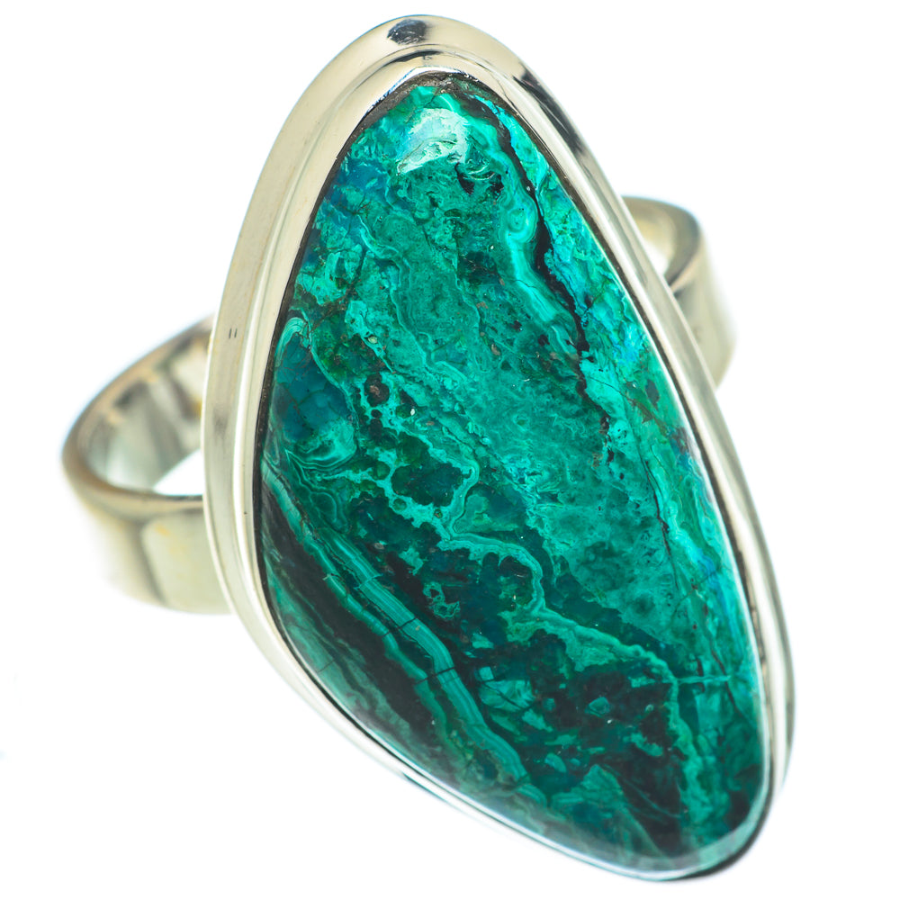 Malachite In Chrysocolla Rings handcrafted by Ana Silver Co - RING62981